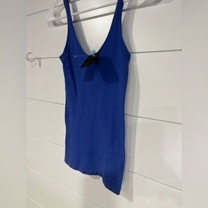 Bebe Royal Blue Textured Knit Top